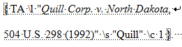 Field code for initial cite